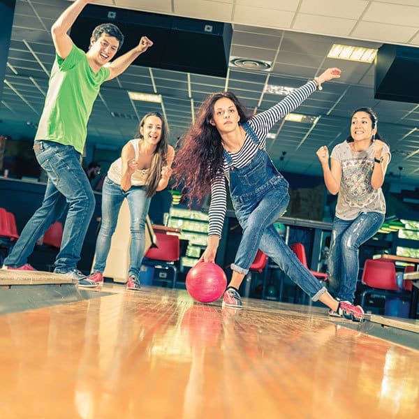 BowlingDownLane Teens bowling