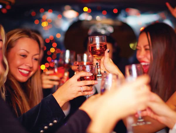 Young ladies enjoying a beverage together